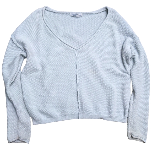 Arizona Jean Company | Sweaters | Arizona Jean Co Waffle Knit Baby Blue  Vneck Sweater L | Poshmark